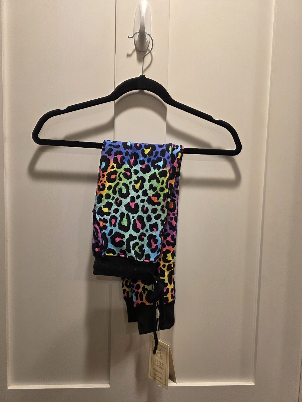 Little Snuggles Rainbow Leopard Print Joggers